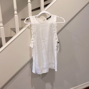 XS brand new with tags Tahari ASL white blouse